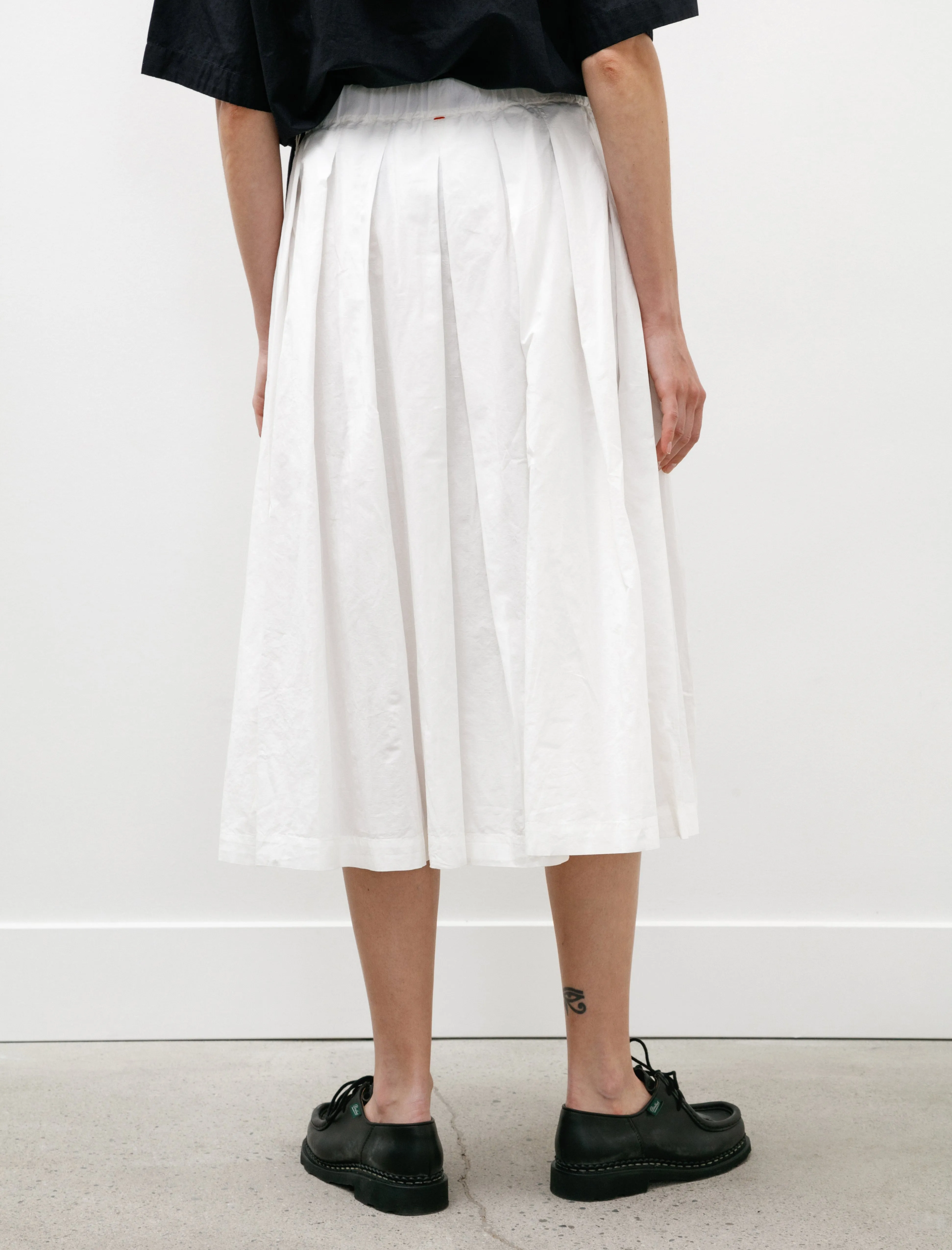 Fashion Week Ready Smart Edge Bowling Skirt Lin Cot Off White