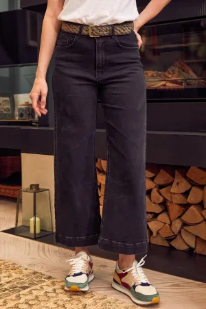 Denim Wide Leg Crop Jean | Black Street Routine