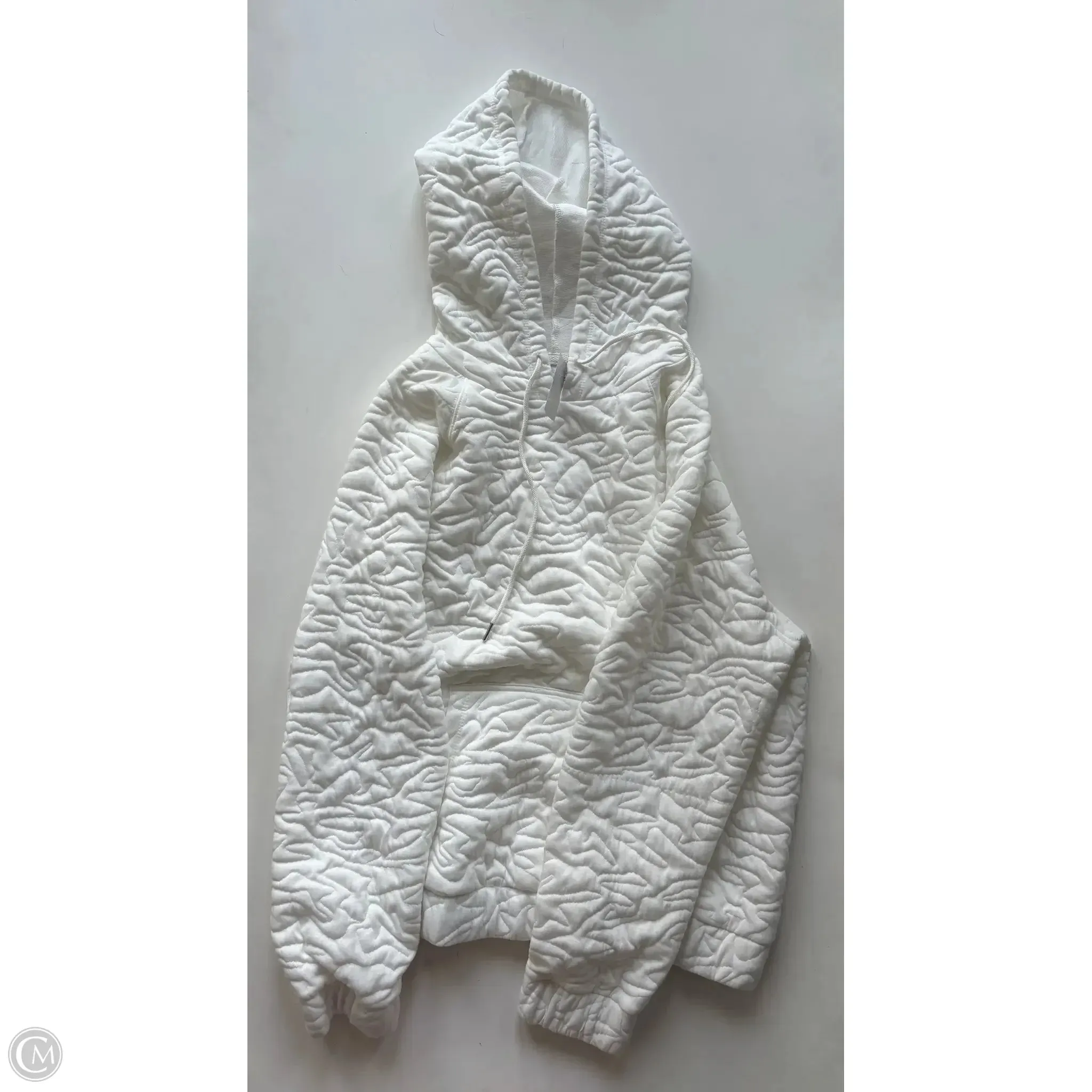 Lightweight sweater Simple Dress Athletic Sweatshirt Hoodie By Nine West In White, Size: M