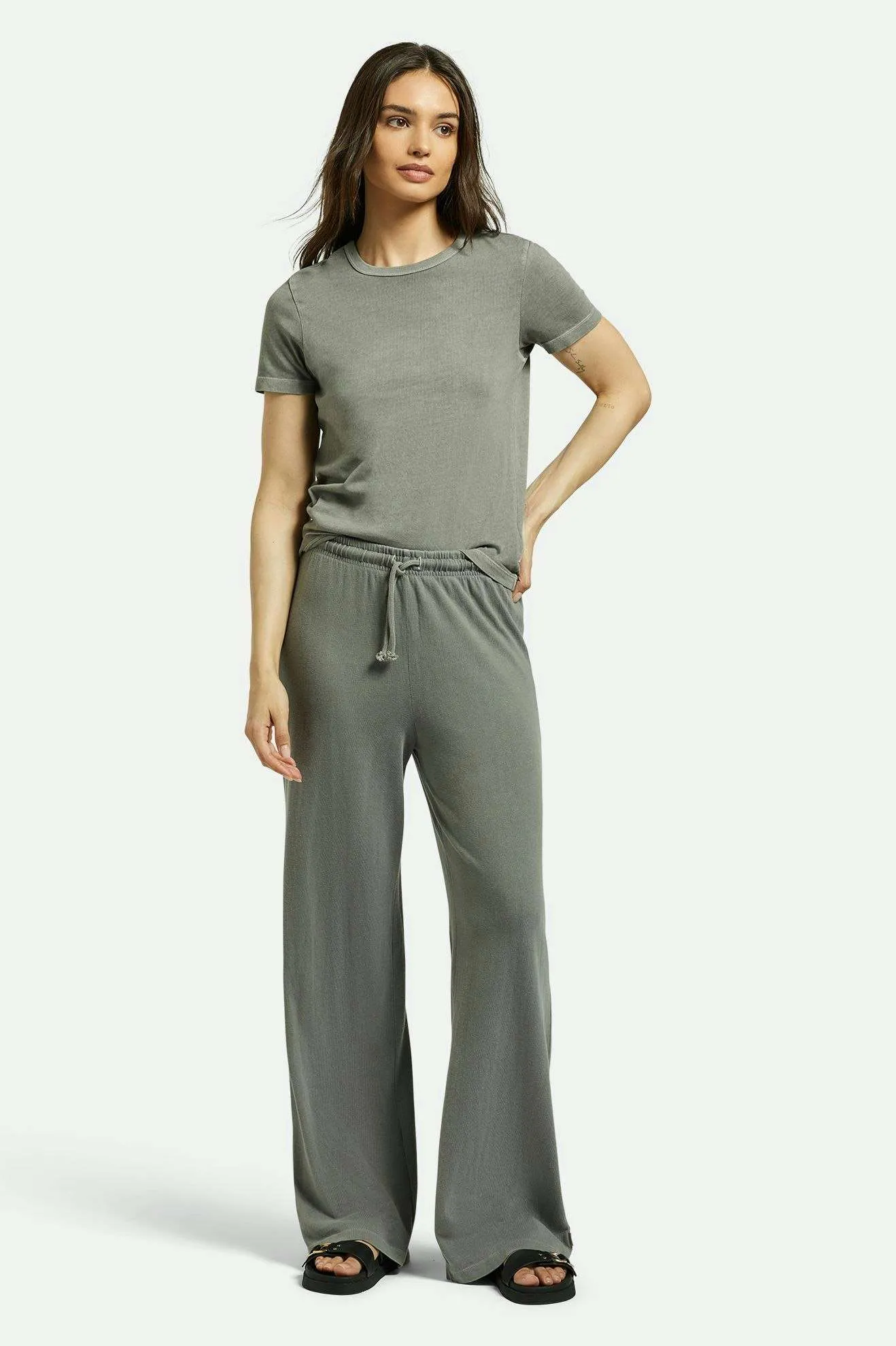 Carefree Organic Garment Dye Lounge Pant - Washed Black Functional Comfort