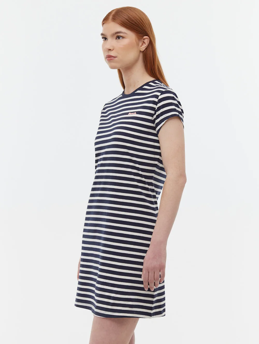 Pure Tone Mabelle Striped T-Shirt Midi Dress