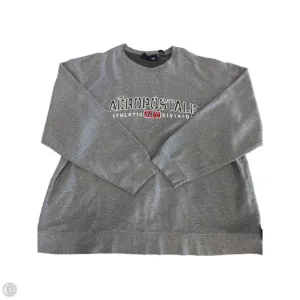 Sweatshirt Crewneck By Aeropostale In Grey, Size: L Stretchable Fabric Elegant Layer