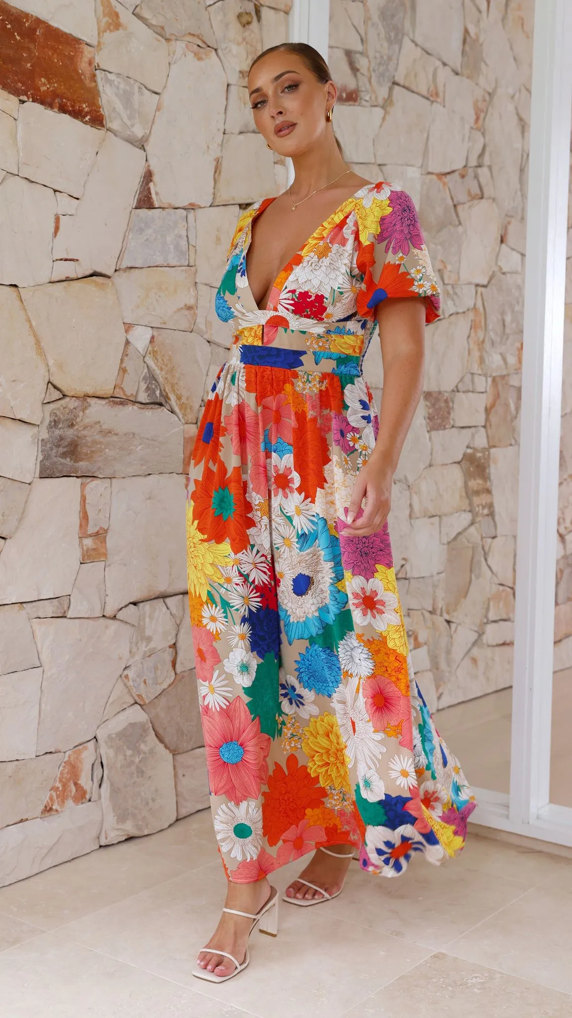Voile Glow Baker Maxi Dress - Multi Floral
