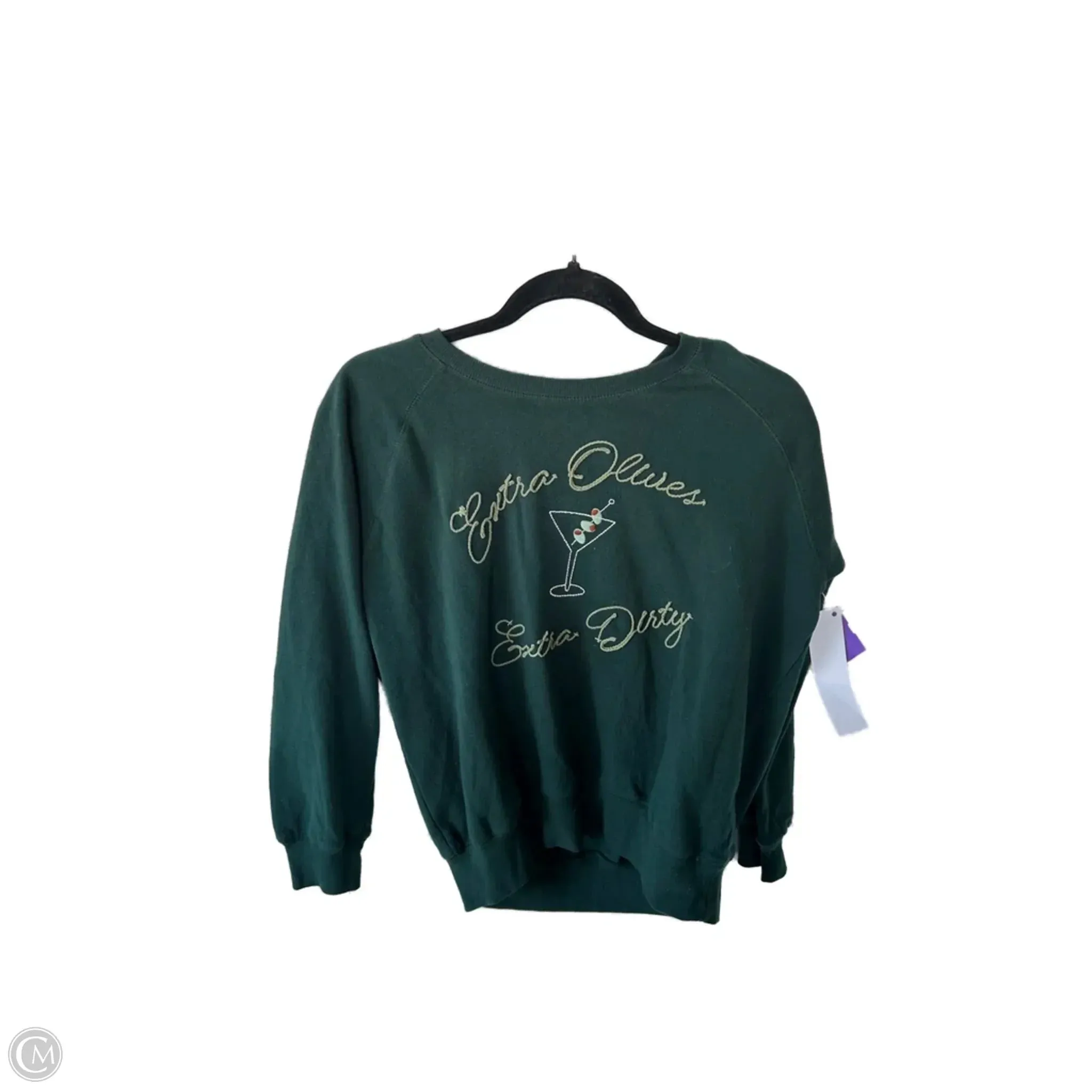 Sweatshirt Crewneck By Wildfox In Green, Size: S Activewear Clothing Easy Layer