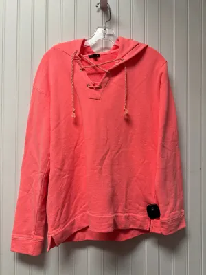 NonRestrictive Movement Breathable mesh Sweatshirt Hoodie By Talbots In Peach, Size: M