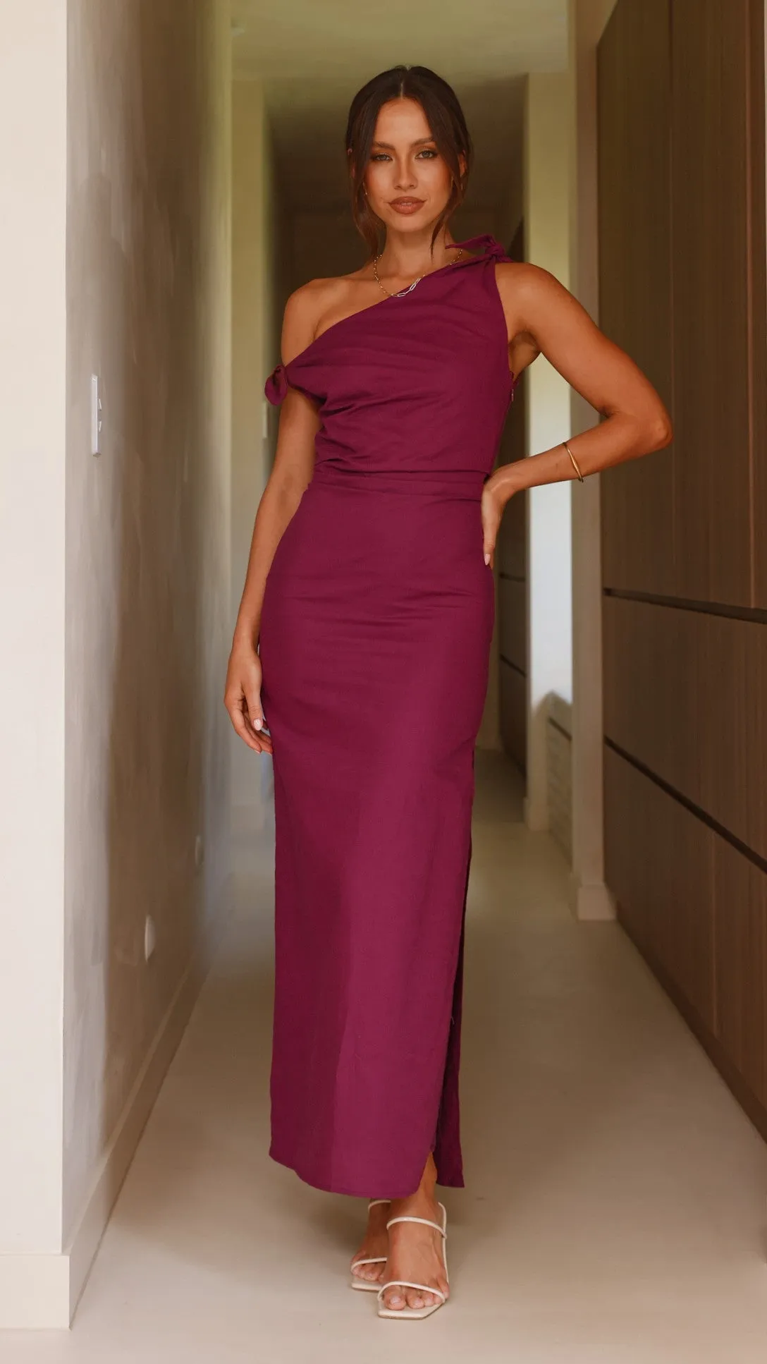 bohemian flair Simone Maxi Dress - Wine