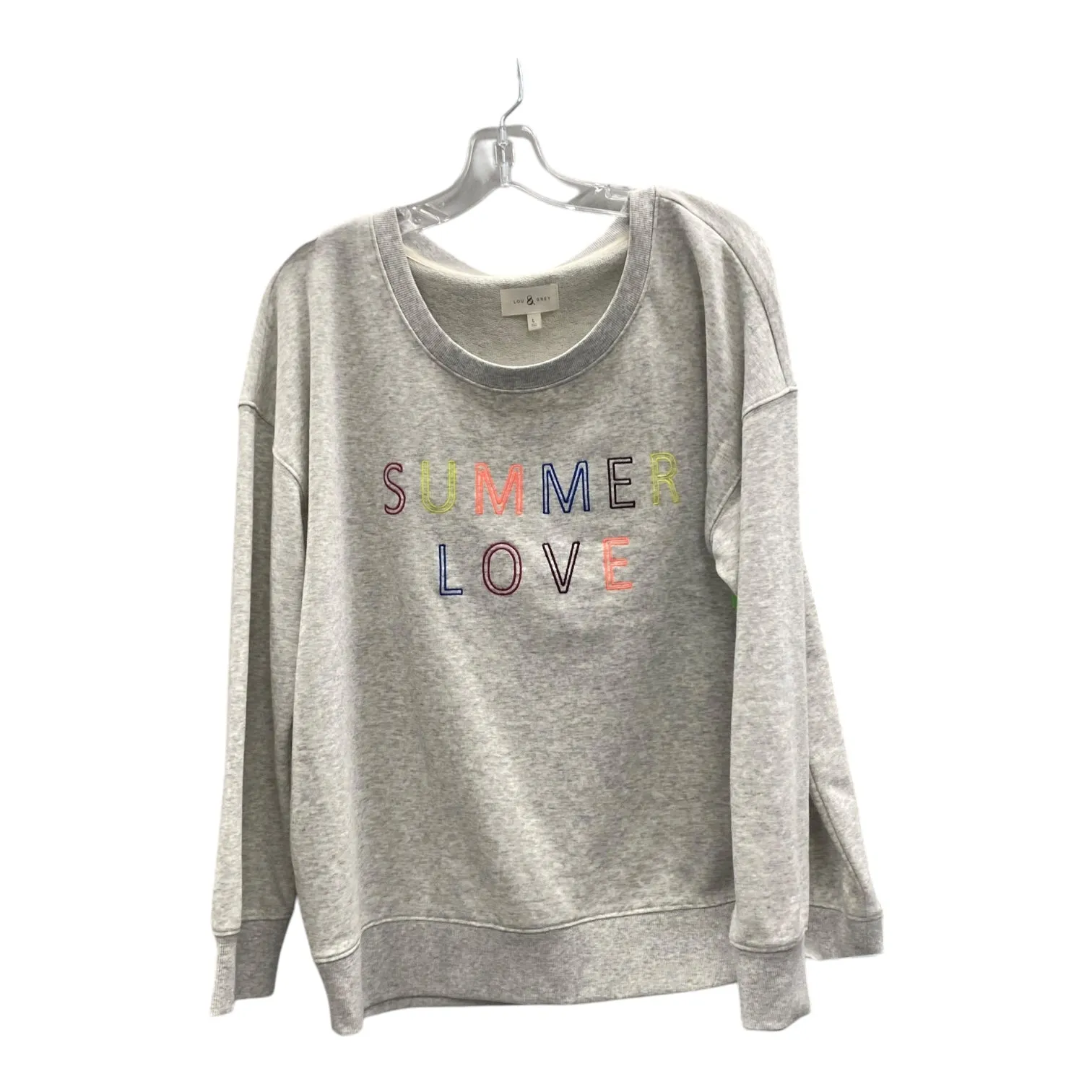Layer Safe Athletic Sweatshirt Collar By Lou And Grey In Grey, Size:L
