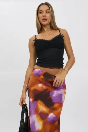 Black Cami Singlet Top Mesh Outdoor Footwear