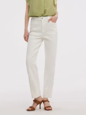 UltraSoft Lining Strong Stitch Cotton Denim Women Ankle Length Folded Jeans