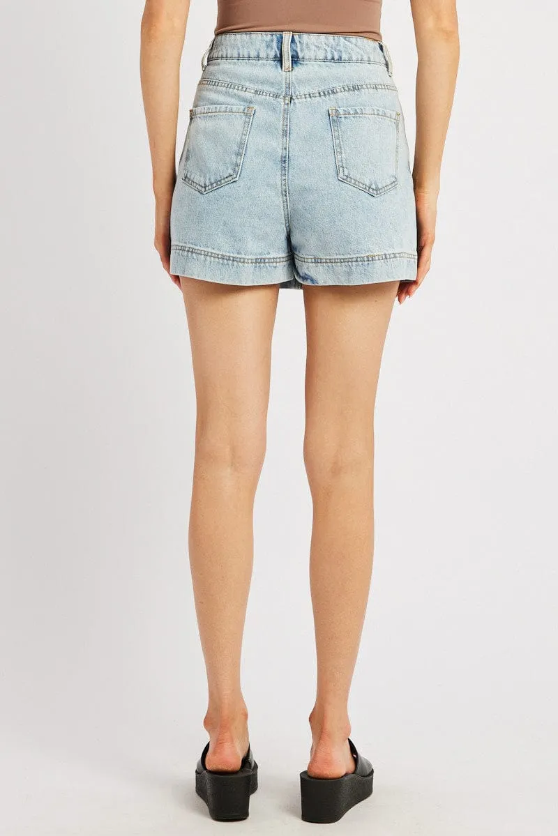 Bestseller Item All Season Wear Denim Skort Skirt High Rise
