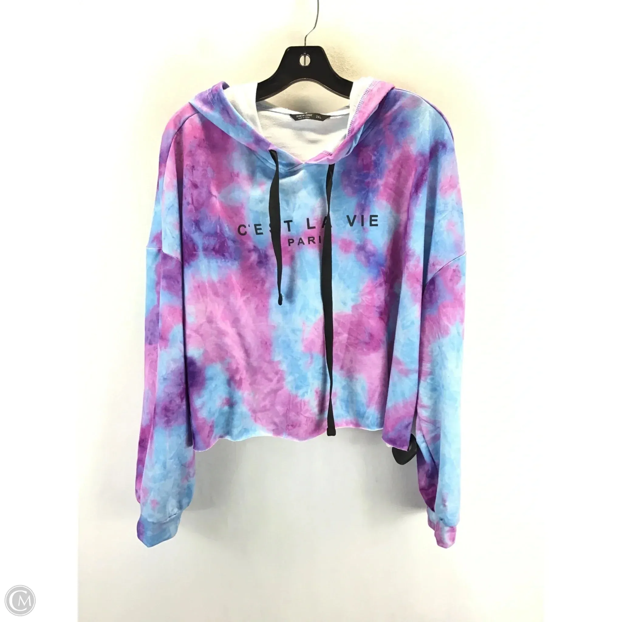 CompactKnit Sweatshirt Hoodie By Shein In Multi-colored, Size: 2x