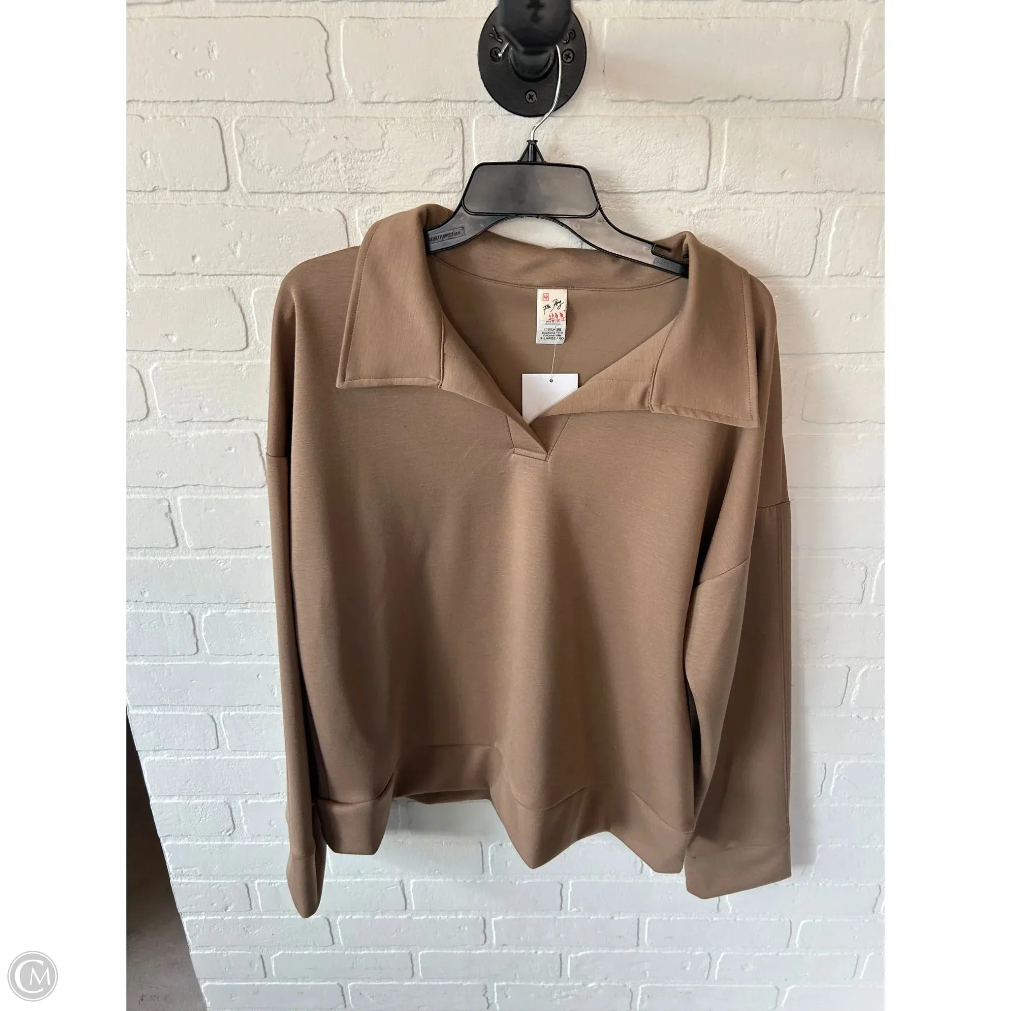 Fearless Mode Sweatshirt Collar By 7th Ray In Tan, Size: Xl