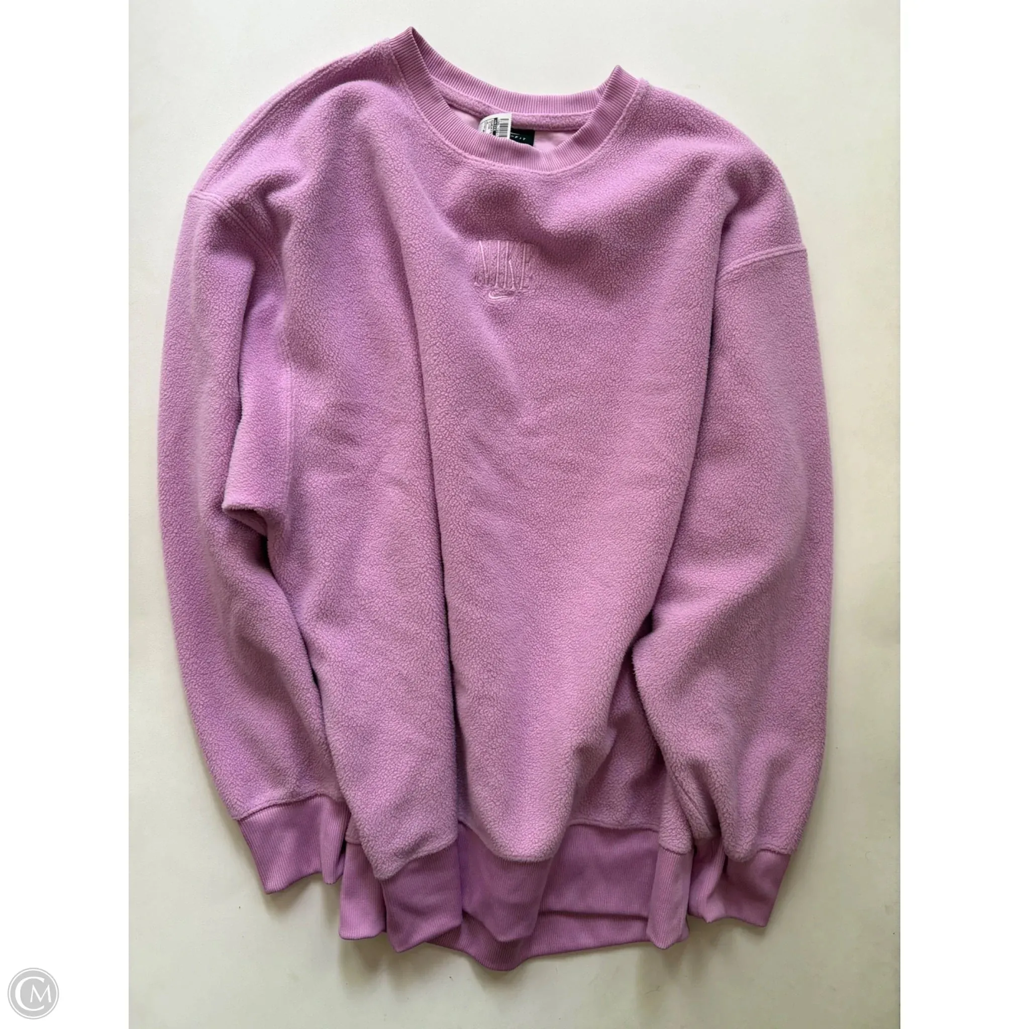 EcoDyeProcess Winter Apparel Sweatshirt Crewneck By Nike In Pink, Size: M