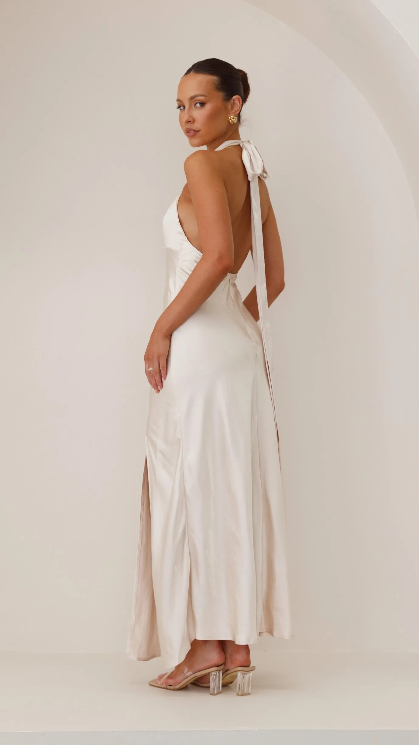 Amalia Maxi Dress - Champagne Layer Ready Life Soft