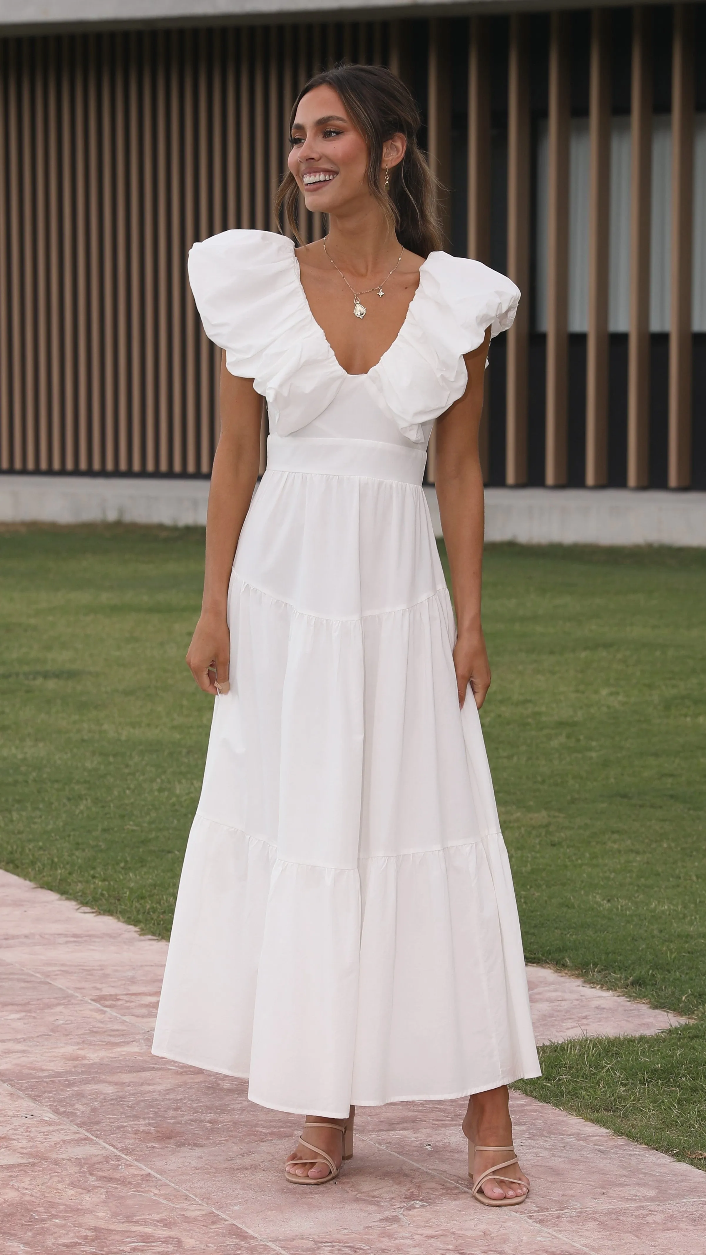 Emma Maxi Dress - White informal gathering