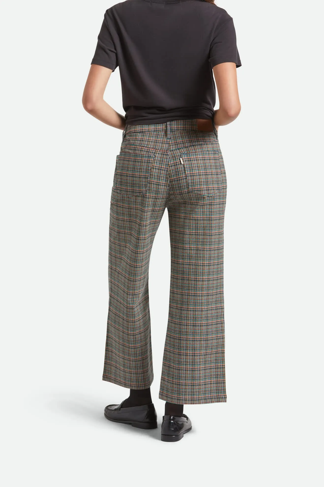 Margo Cropped 5-Pocket Pant - Multi Stripe/Plaid Yoga Ready Tear Resistant