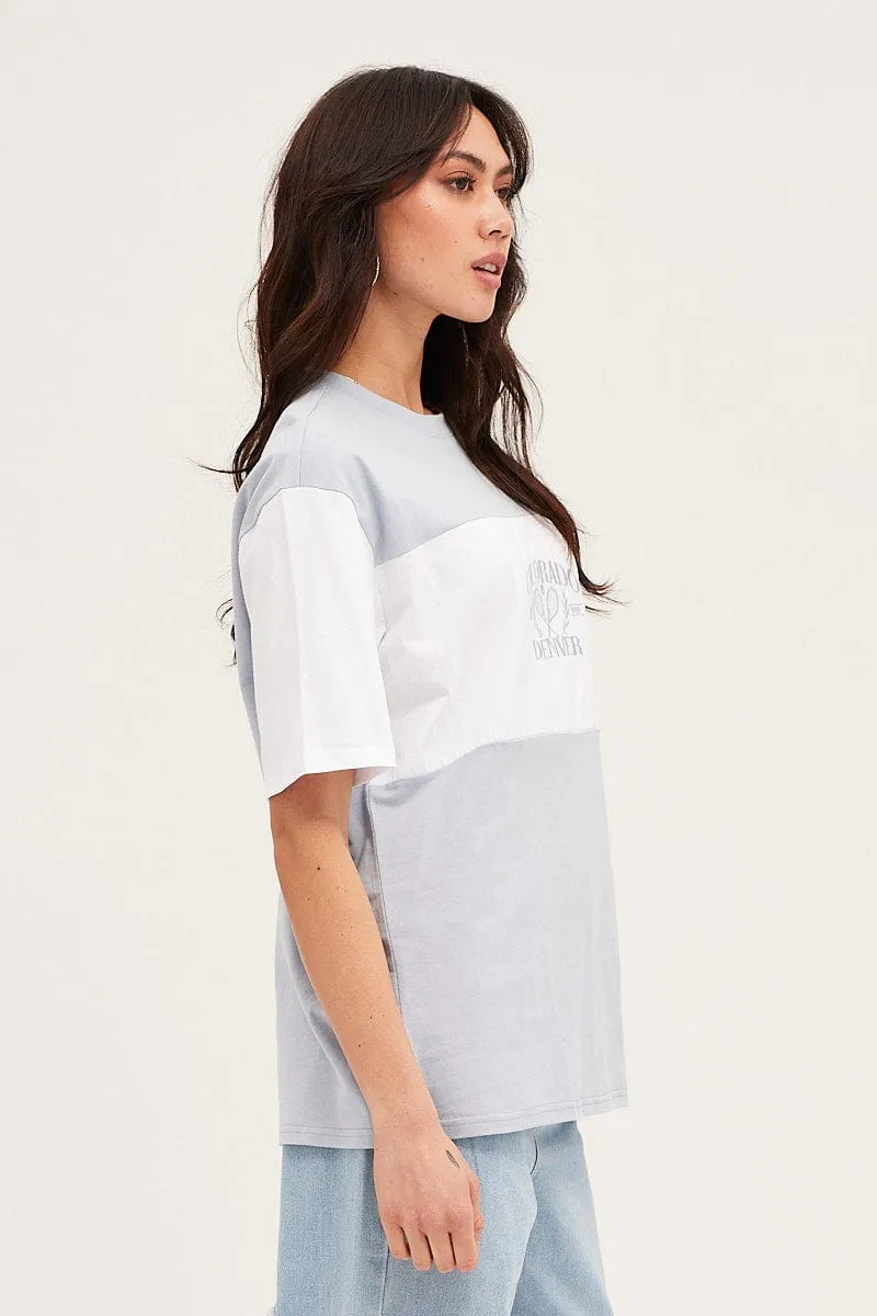Anti Odor Treatment ReinforcedShoulderPanels Stripe Short Sleeve Embroidered Tee