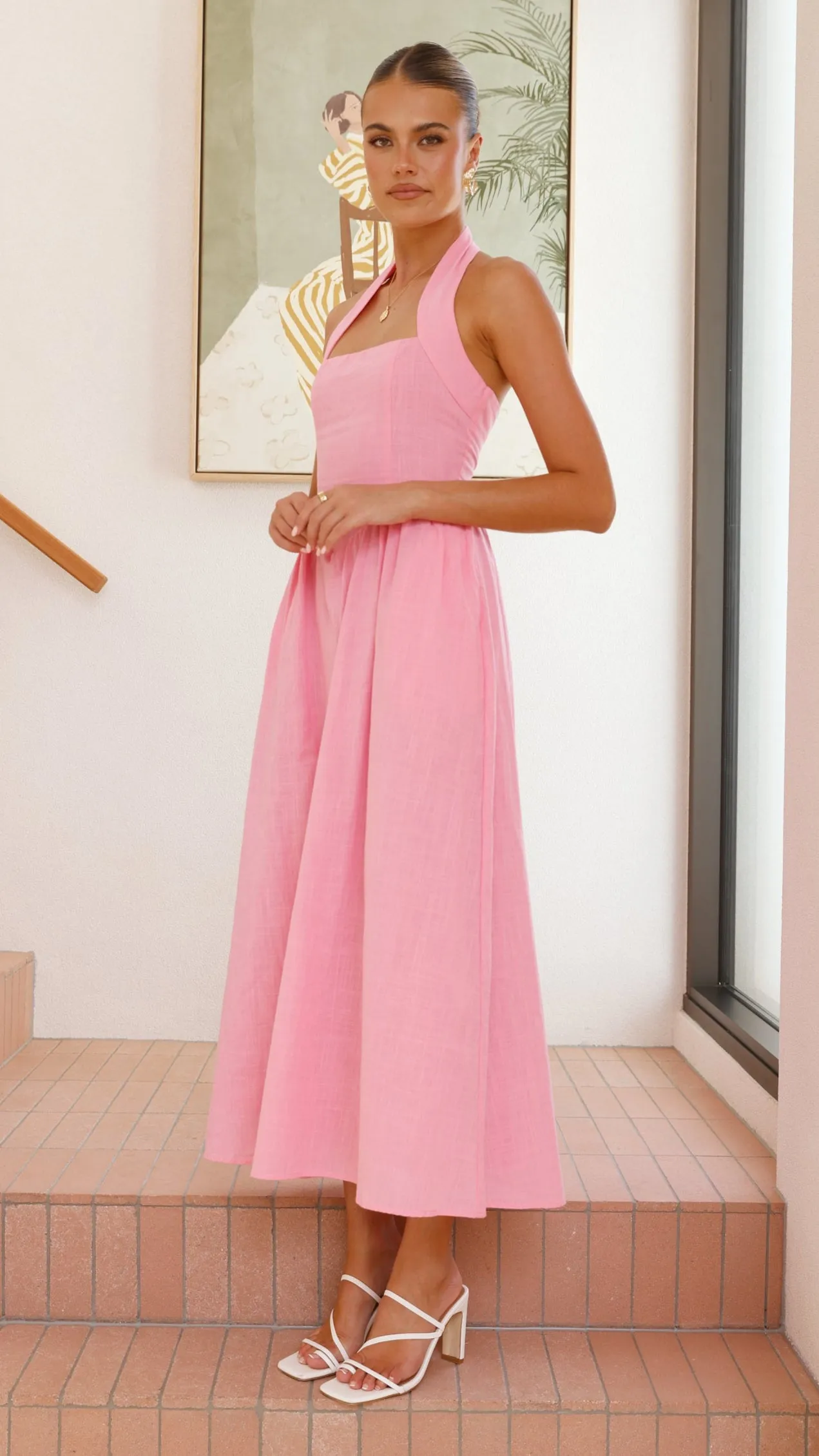 Caden Maxi Dress - Pink Summer Glow