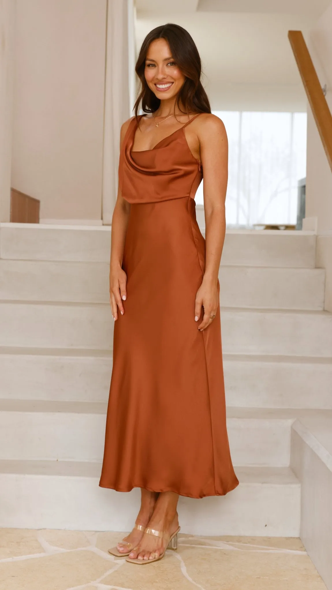 holiday vibe Audrey Maxi Dress - Copper