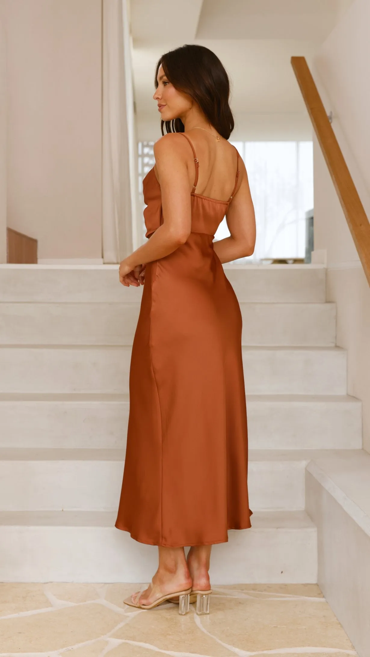 Audrey Maxi Dress - Copper Romance Feel