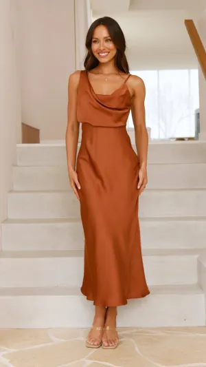 Stitch Glow Audrey Maxi Dress - Copper