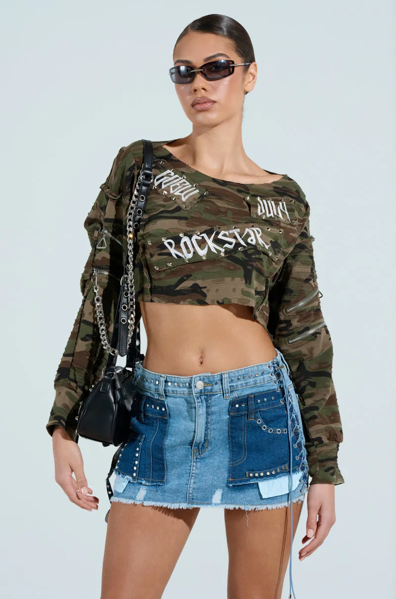 consumer preference ROCKSTAR CAMO TOP