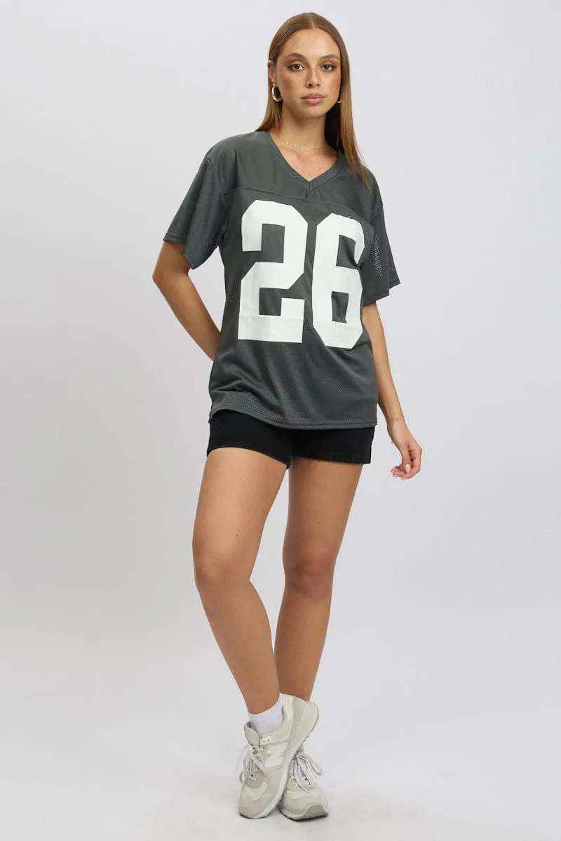 Cozy Wardrobe Grey Sport Tee Short Sleeve