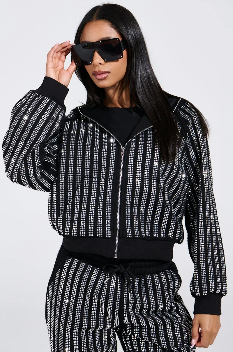 SPARKLE QUEEN ZIP UP SWEATSHIRT Stylish Hoodie Classic Fit