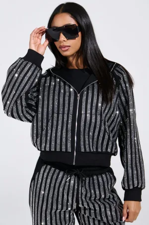 SPARKLE QUEEN ZIP UP SWEATSHIRT Stylish Hoodie Classic Fit