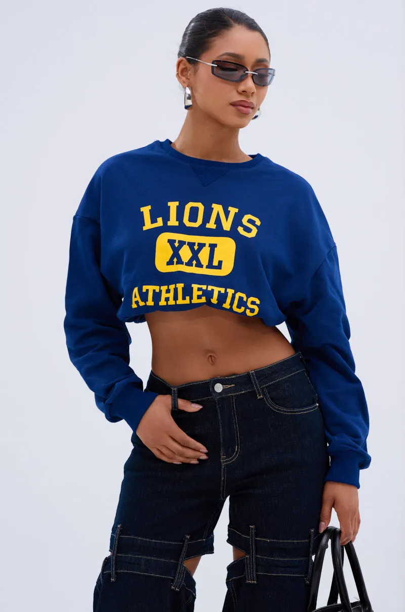 CHICAGO ATHLETIC CROP SWEATSHIRT Cozy Wear Cold Protection