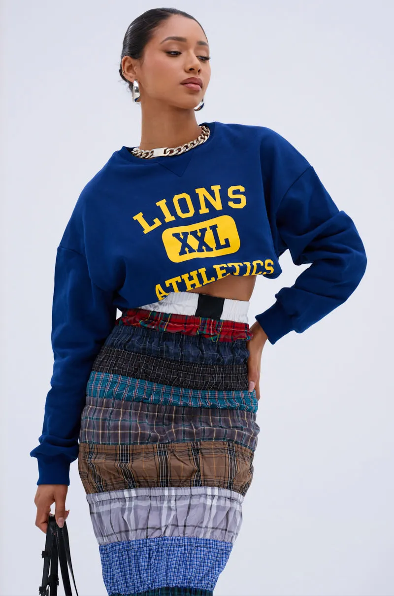 product graffiti urbanity Streetwear Basics CHICAGO ATHLETIC CROP SWEATSHIRT