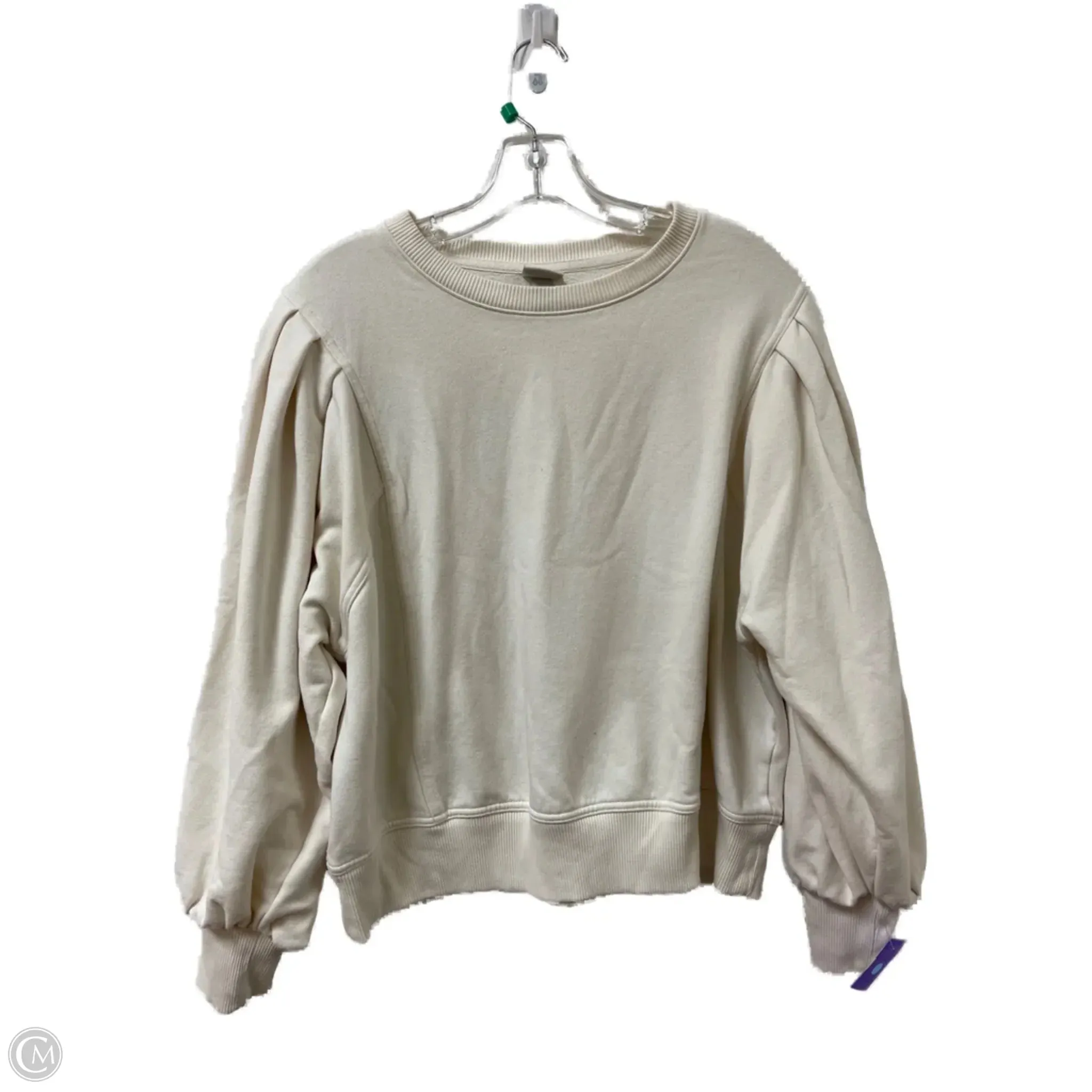 Sweatshirt Crewneck By A New Day In Cream, Size: L City Beat Antibacterial lining