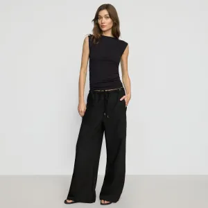 Noemi Stretch-Waist Wide-Leg Pant Functional Wear