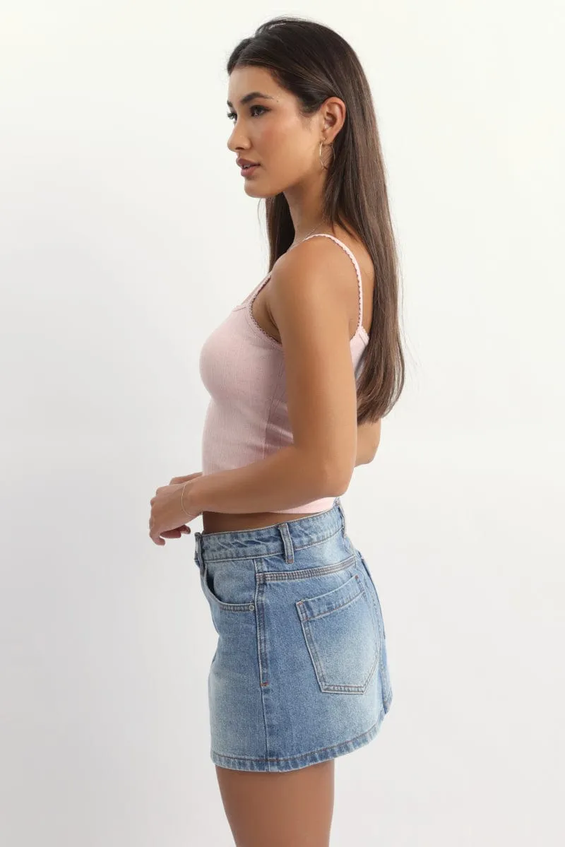 Pink Pointelle Cami Top Formal Attire