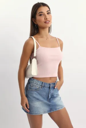 Pink Pointelle Cami Top Morning Ease