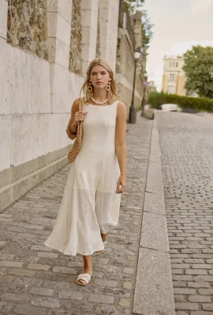 Stone Glow Stylish Scarf Gwynne Knit Dress - Ivory