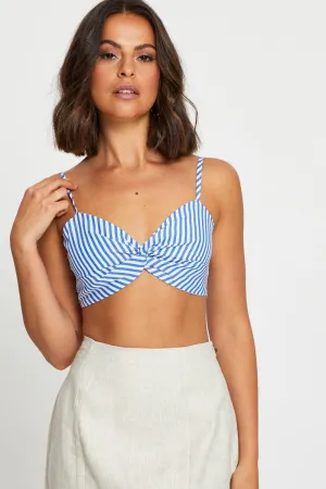 Global Cool Stripe Singlet Bralette Sleeveless Crop
