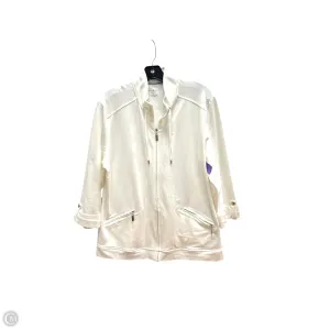 Sweatshirt Crewneck By Karen Scott In White, Size: L Loose Thread Garden Ease
