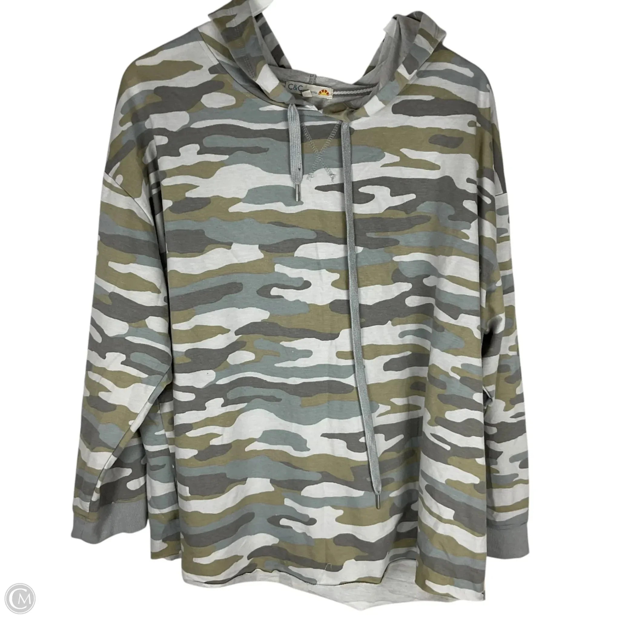 Mind Glow SeamlessTransition Sweatshirt Hoodie By C And C In Camouflage Print, Size: 2x