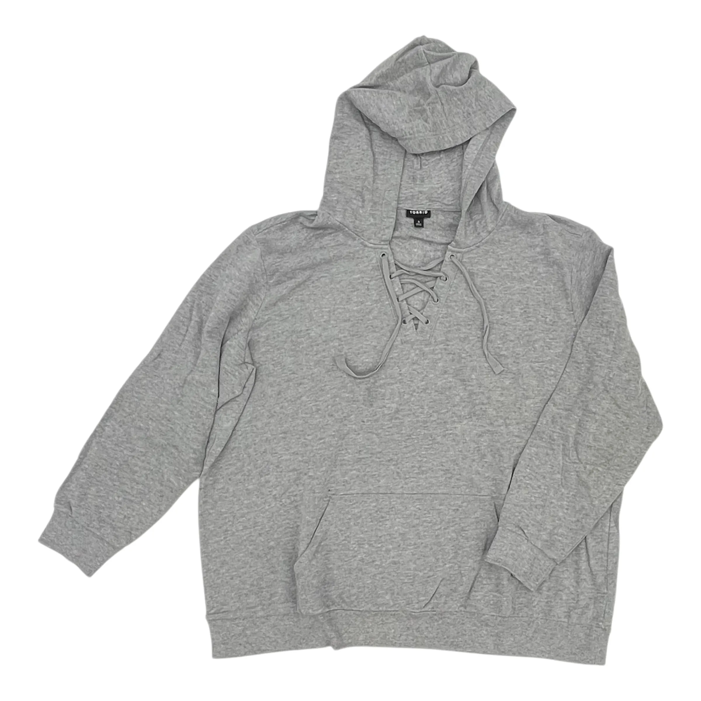 Sweatshirt Hoodie By Torrid In Grey, Size:3X ReinforcedHem Urban Pulse