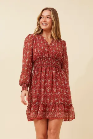 AVIVA FLORAL SHORT  DRESS Minimal Design Game Day
