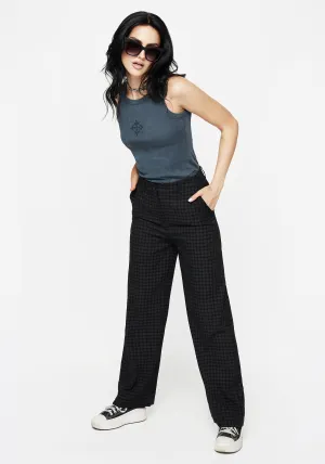 Ziggy Check Straight Leg Trousers Fashion-Forward