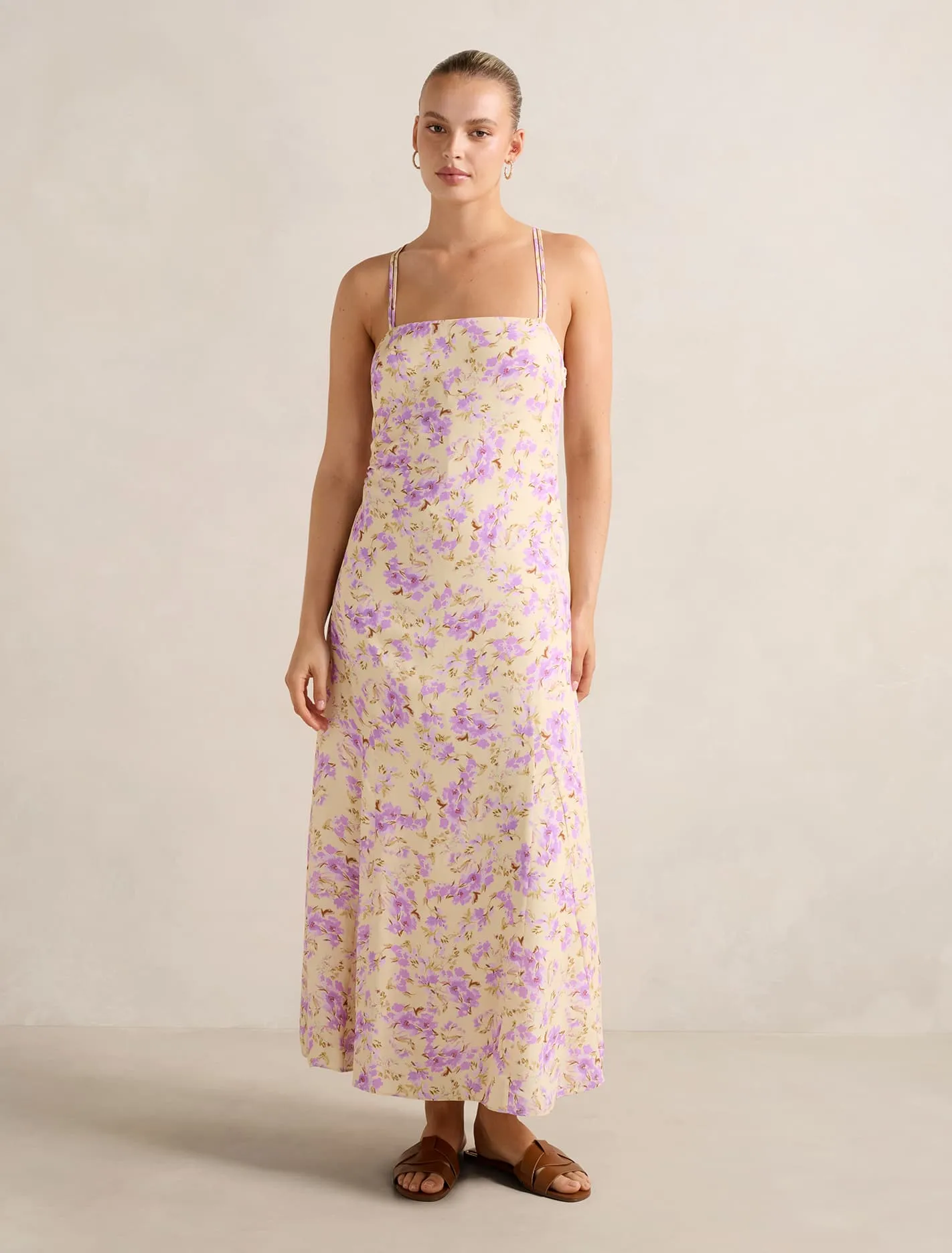 Georgina Strappy Midi Dress Quiet Luxury Galaxy Glow