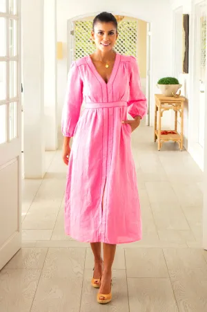 Jamila Linen Dress | Baby Pink Relaxed Comfort