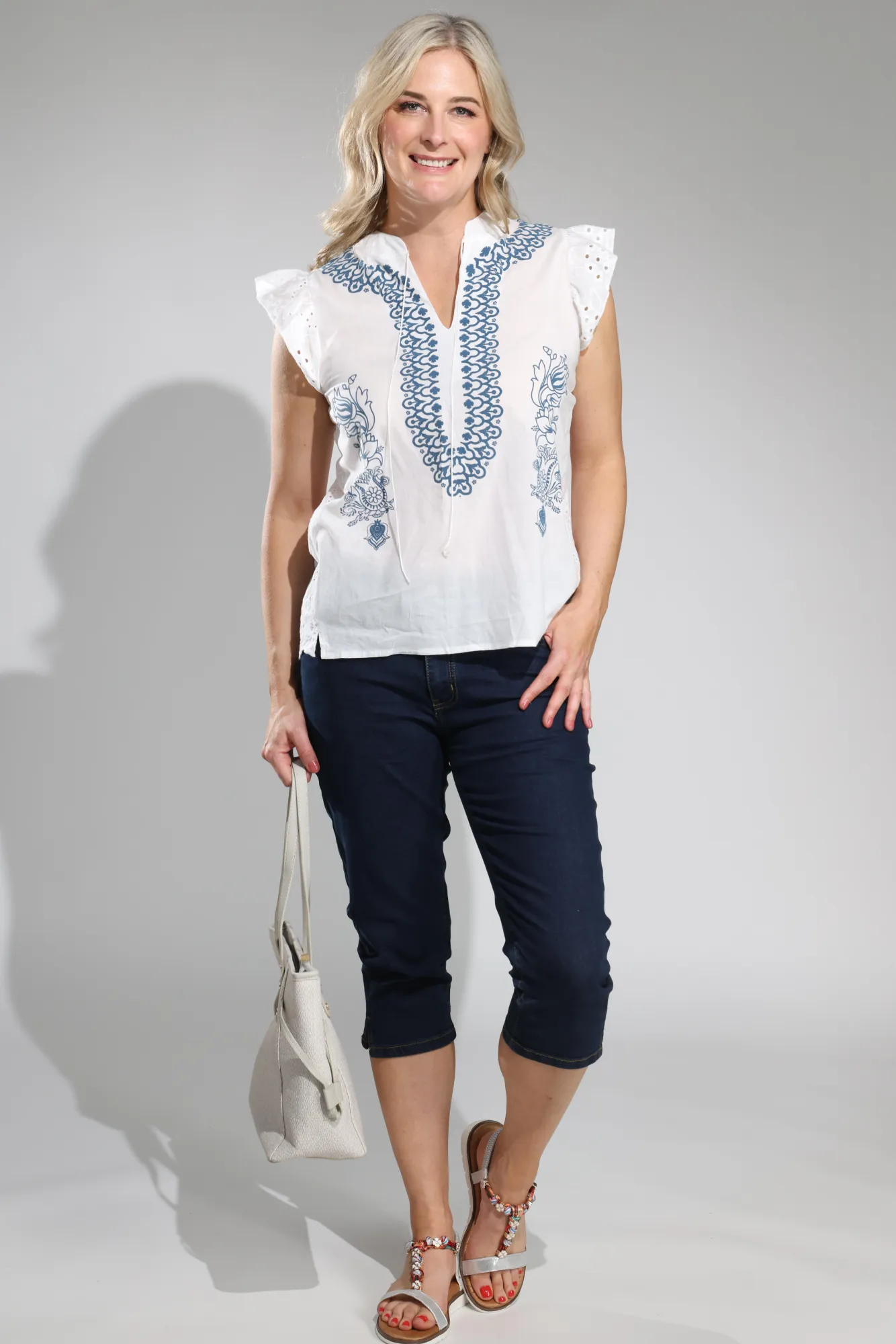 Festival Outfit Date Night Professional Wear Casual Musthave Twin Lakes Denim Mid Calf Jeans | DARK INDIGO | 6504A1