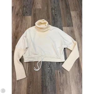 Layered Look Cool Design Sweatshirt Collar By Varley In Cream, Size: S