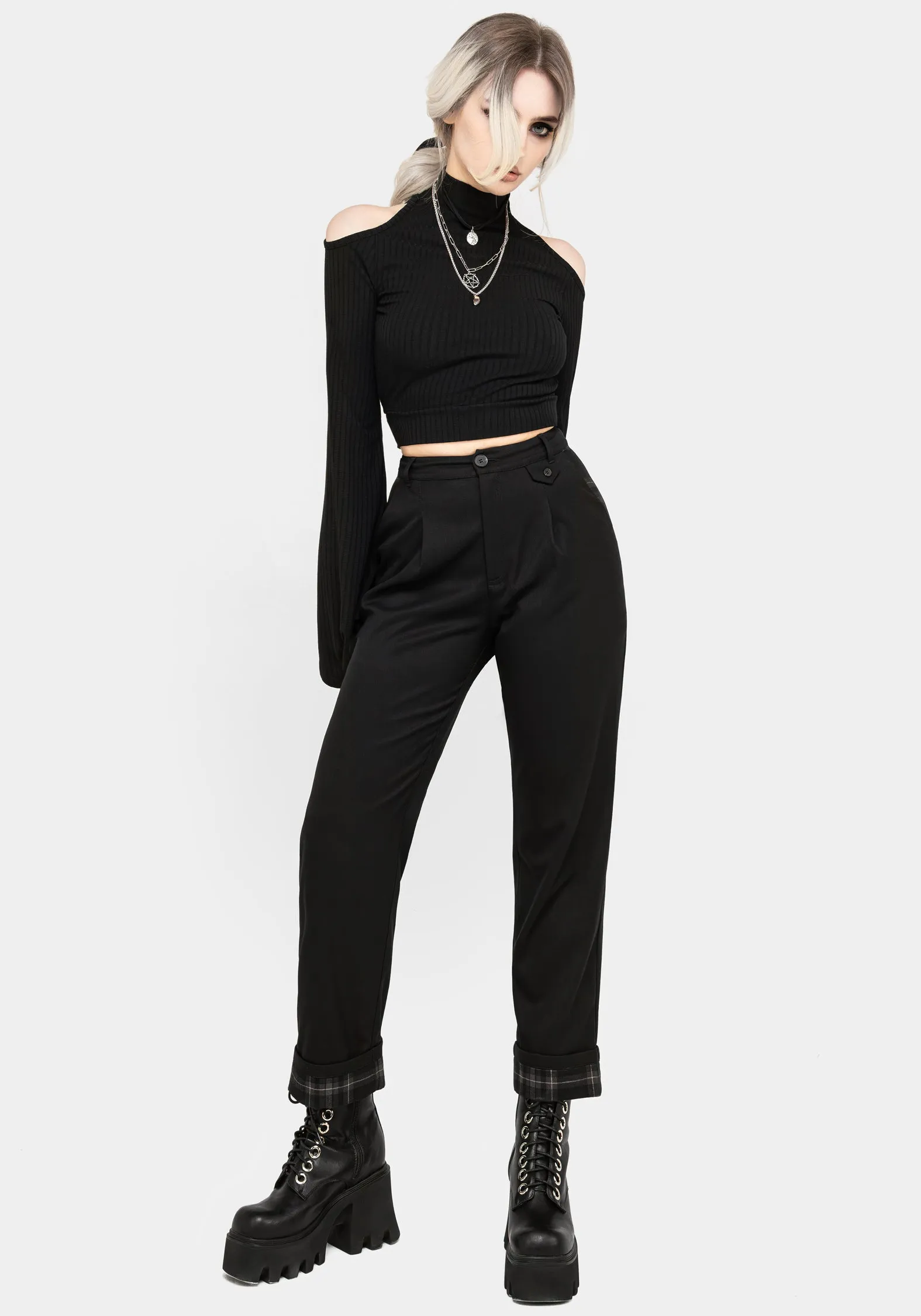 Clover Check Contrast Trousers SustainableManufacturing