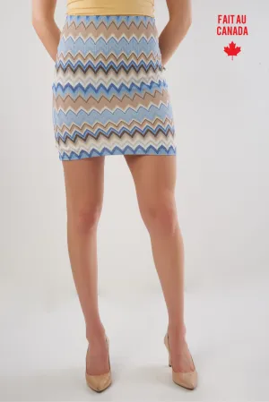 Jupe courte ?? motif zigzag  - MAI - (E-A2) Button Fastenings