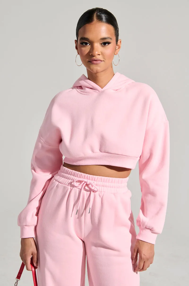 product poplin smoothness LOVER CROPPED HOODIE