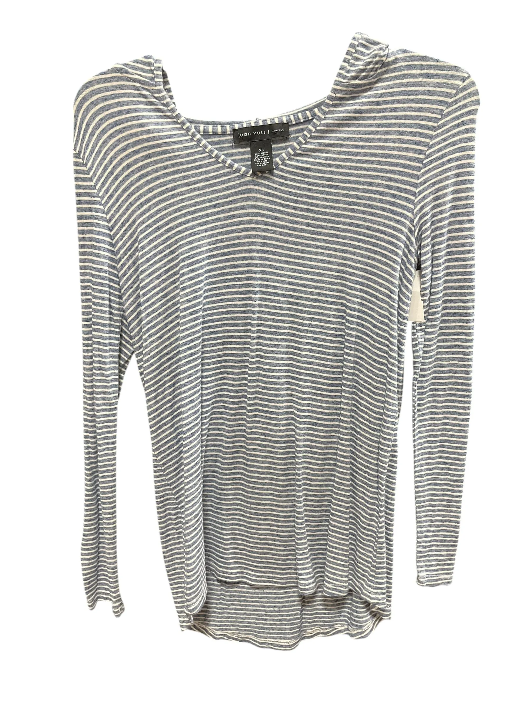 Modular Attachment System Athletic Sweatshirt Hoodie By Joan Vass In Blue & White, Size: Xs